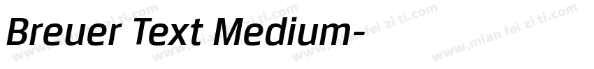 Breuer Text Medium字体转换